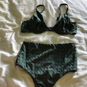 Acacia Swimwear Dark Green Bikini